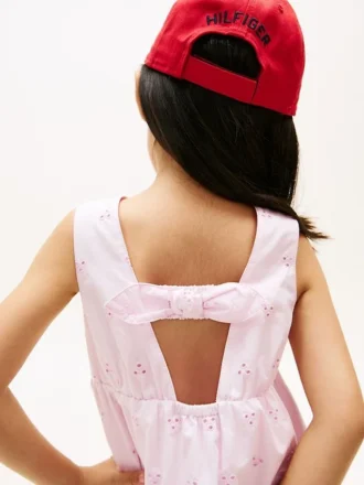 Kids’ Embroidered Eyelet Bow Dress