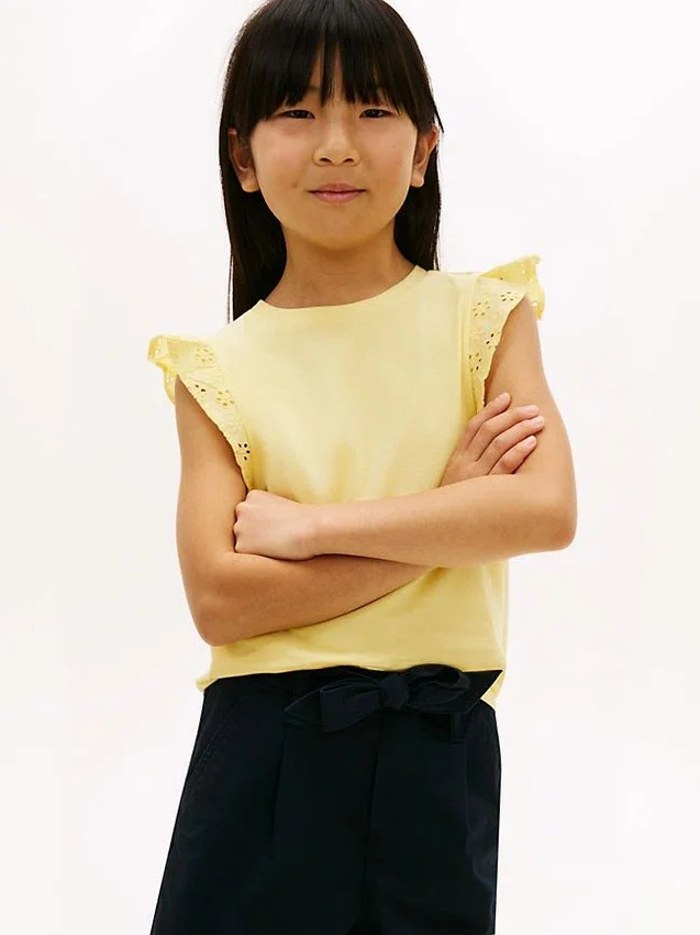Kids’ Embroidered Eyelet Flutter T-Shirt Kids’ Embroidered Eyelet Flutter T-Shirt