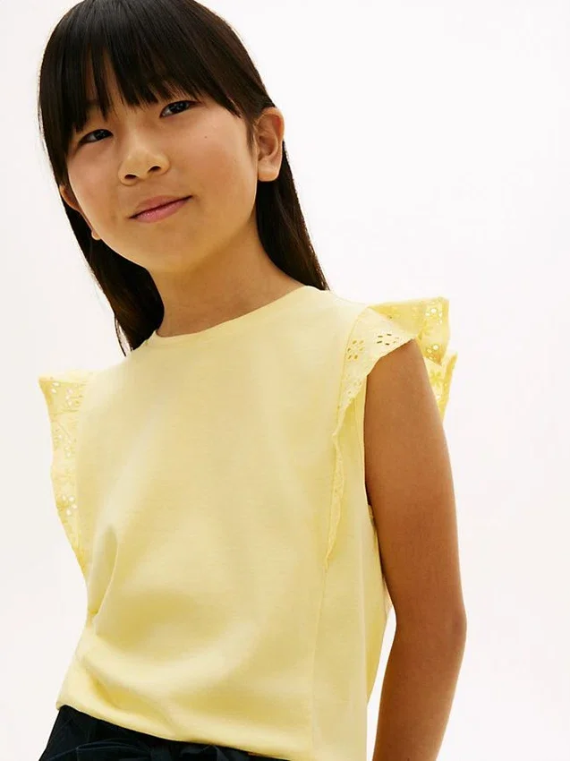 Kids’ Embroidered Eyelet Flutter T-Shirt Kids’ Embroidered Eyelet Flutter T-Shirt
