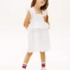 Kids’ Embroidered Eyelet Ruffle Dress