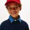 Kids’ Embroidered Flag Logo Baseball Cap