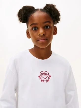 Kids’ Embroidered Logo Heart T-Shirt
