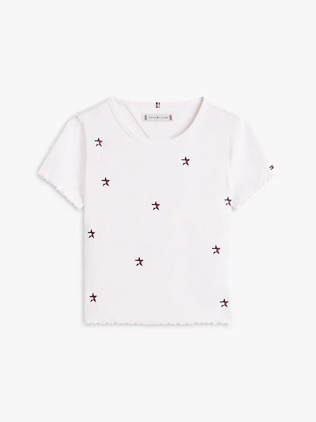 Kids’ Embroidered Star Ribbed T-Shirt Kids’ Embroidered Star Ribbed T-Shirt