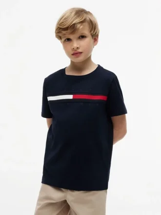 Kids’ Flag Stripe Logo T-Shirt