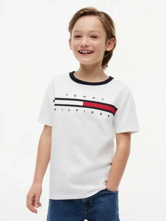Kids’ Flag Stripe Logo T-Shirt
