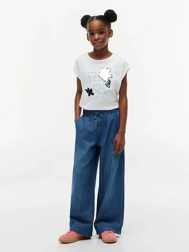 Kids’ Flip Sequin Floral Logo T-Shirt Kids’ Flip Sequin Floral Logo T-Shirt