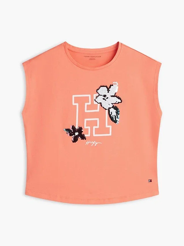 Kids’ Flip Sequin Floral Logo T-Shirt Kids’ Flip Sequin Floral Logo T-Shirt