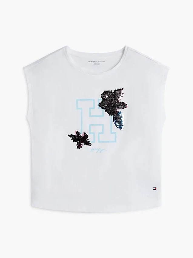 Kids’ Flip Sequin Floral Logo T-Shirt Kids’ Flip Sequin Floral Logo T-Shirt