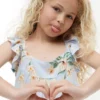 Kids’ Floral Print Ruffle Dress Kids’ Floral Print Ruffle Dress