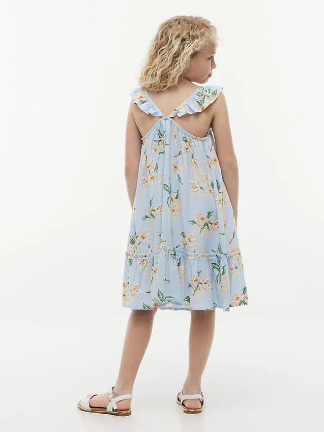 Kids’ Floral Print Ruffle Dress Kids’ Floral Print Ruffle Dress