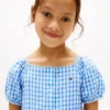 Kids’ Gingham Puff-Sleeve Dress