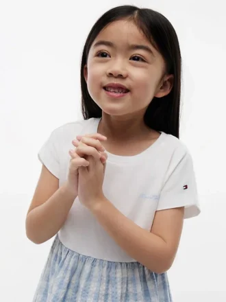 Kids’ Gingham Seersucker Combo Dress