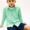 Kids’ Gingham Stretch Oxford Shirt