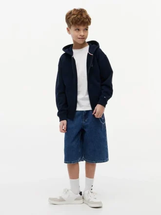 Kids’ Graffiti Print Baggy Denim Short