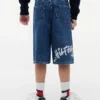 Kids’ Graffiti Print Baggy Denim Short