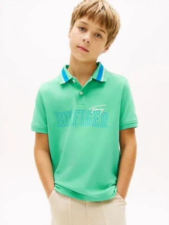 Kids’ Hilfiger Logo Stretch Polo
