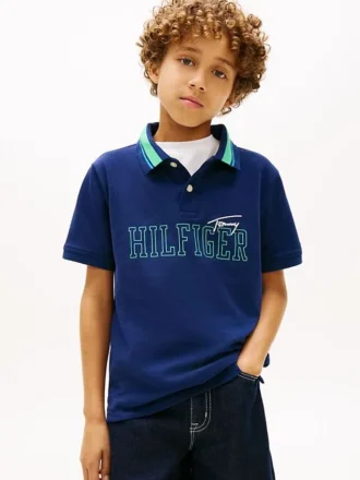 Kids’ Hilfiger Logo Stretch Polo
