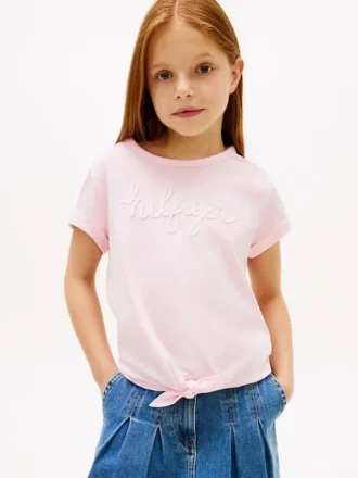 Kids’ Hilfiger Logo Tie-Front T-Shirt