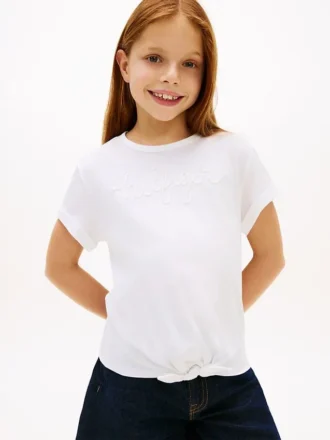 Kids’ Hilfiger Logo Tie-Front T-Shirt