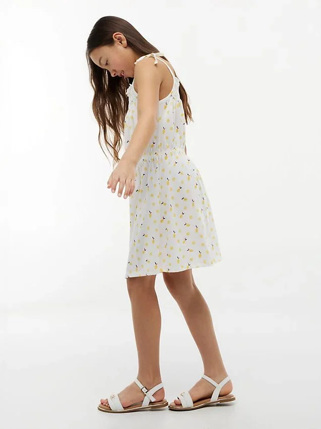 Kids’ Lemon Print Smocked Sundress Kids’ Lemon Print Smocked Sundress