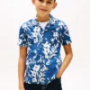 Kids’ Linen-Cotton Blend Floral Shirt