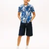Kids’ Linen-Cotton Blend Floral Shirt