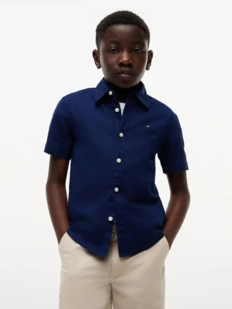 Kids’ Linen-Cotton Blend Shirt