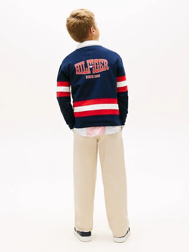 Kids’ Logo Graphic Stripe Rugby Polo Kids’ Logo Graphic Stripe Rugby Polo