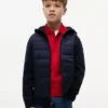 Kids’ Mixed Media Hooded Quilted Jacket Kids’ Mixed Media Hooded Quilted Jacket