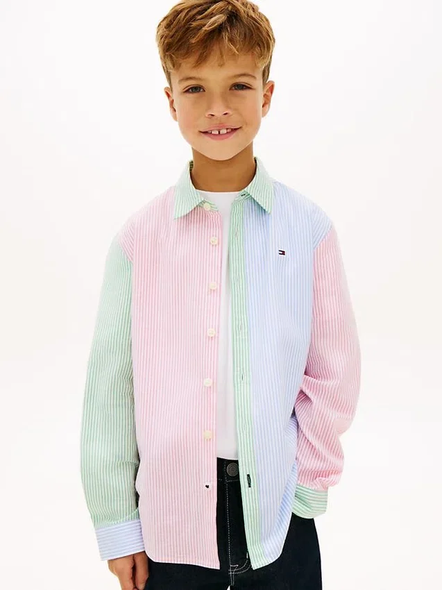 Kids’ Mixed Stripe Stretch Oxford Shirt Kids’ Mixed Stripe Stretch Oxford Shirt