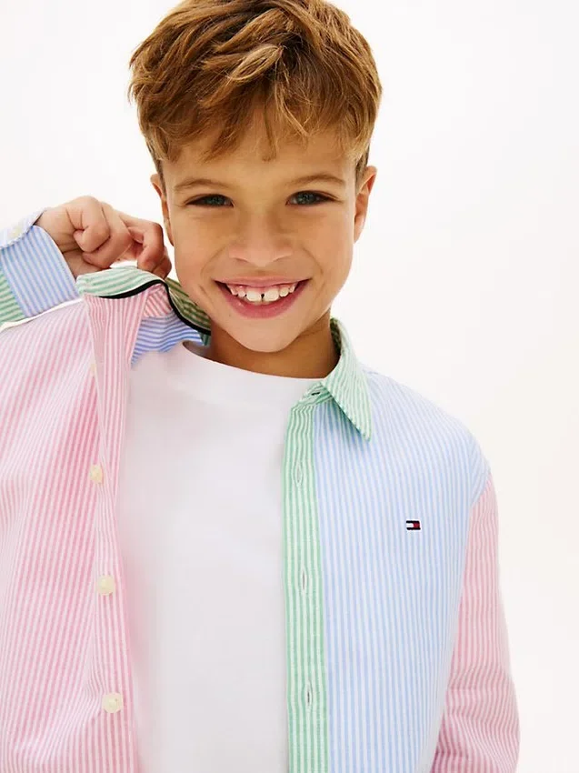Kids’ Mixed Stripe Stretch Oxford Shirt Kids’ Mixed Stripe Stretch Oxford Shirt