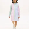 Kids’ Mixed Stripe Stretch Shirtdress