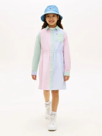 Kids’ Mixed Stripe Stretch Shirtdress Kids’ Mixed Stripe Stretch Shirtdress
