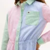 Kids’ Mixed Stripe Stretch Shirtdress