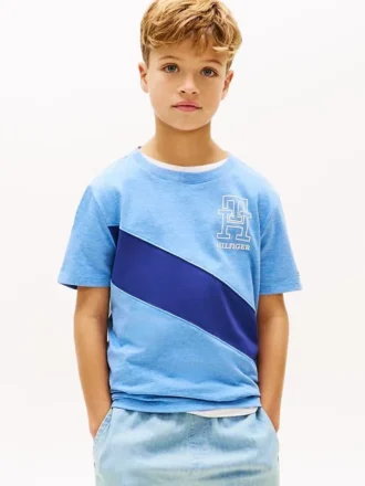 Kids’ Monogram Banner Stripe T-Shirt