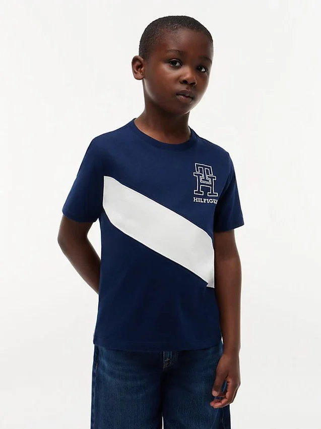 Kids’ Monogram Banner Stripe T-Shirt Kids’ Monogram Banner Stripe T-Shirt