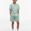 Kids’ Monogram Logo Striped Camp Shirt Kids’ Monogram Logo Striped Camp Shirt