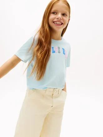Kids’ Multicolor Hilfiger Logo T-Shirt