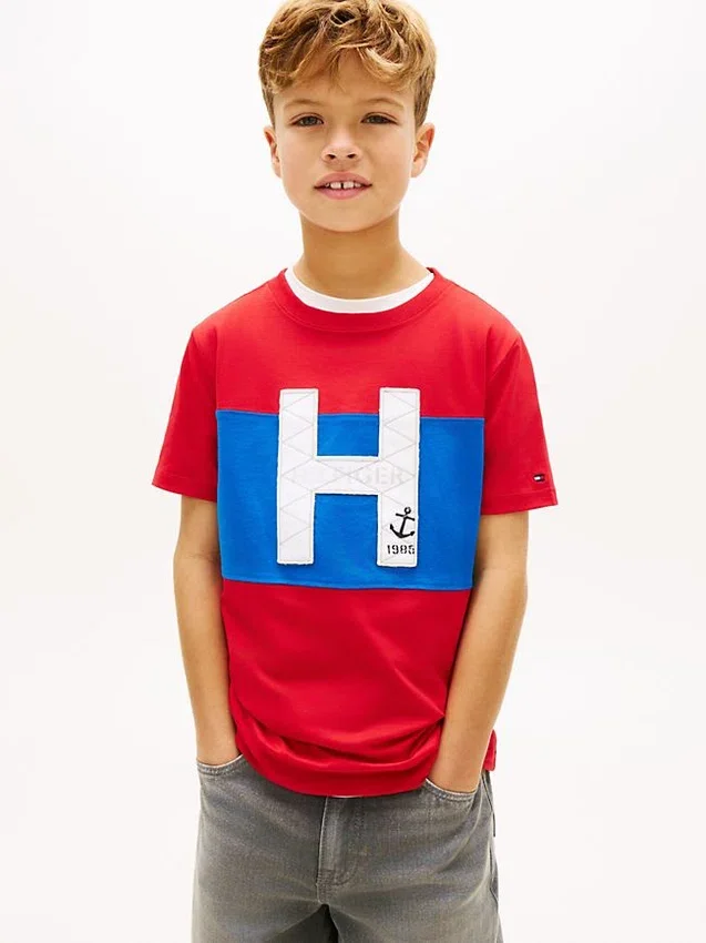 Kids’ Nautical H Logo Colorblock T-Shirt Kids’ Nautical H Logo Colorblock T-Shirt