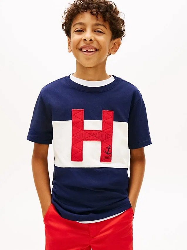 Kids’ Nautical H Logo Colorblock T-Shirt Kids’ Nautical H Logo Colorblock T-Shirt