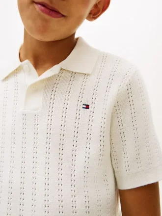 Kids’ Open Knit Sweater Polo