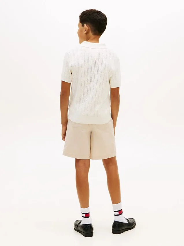 Kids’ Open Knit Sweater Polo Kids’ Open Knit Sweater Polo