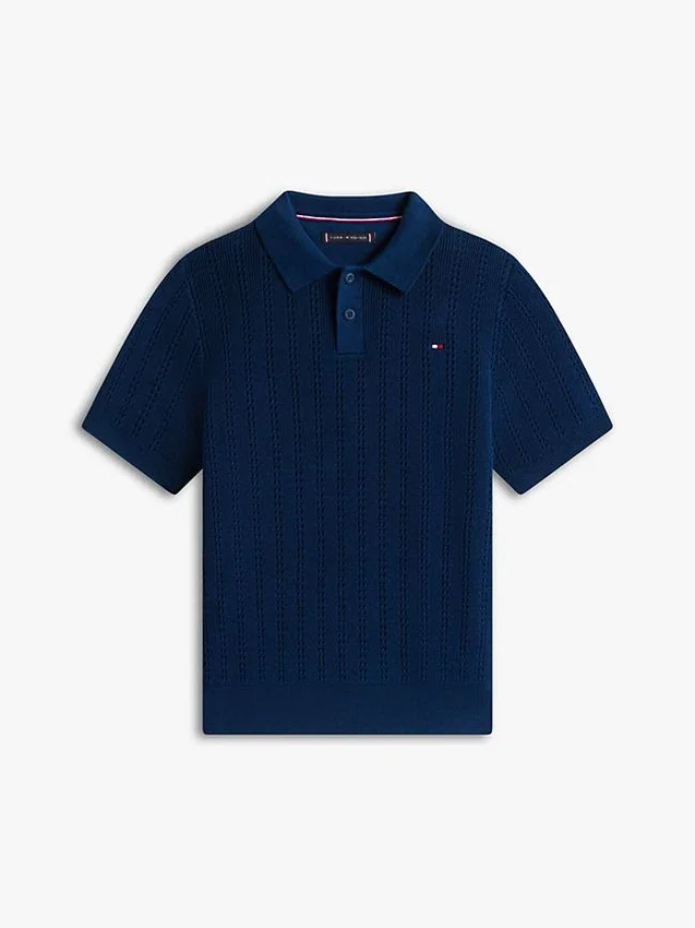 Kids’ Open Knit Sweater Polo Kids’ Open Knit Sweater Polo
