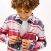 Kids’ Plaid Stretch Oxford Shirt