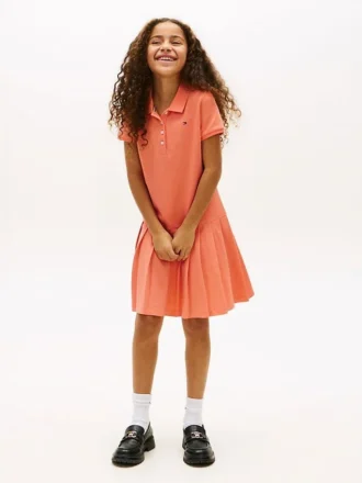 Kids’ Pleated Stretch Polo Dress