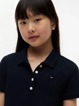 Kids’ Pleated Stretch Polo Dress