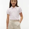 Kids’ Puff-Sleeve Stretch Polo