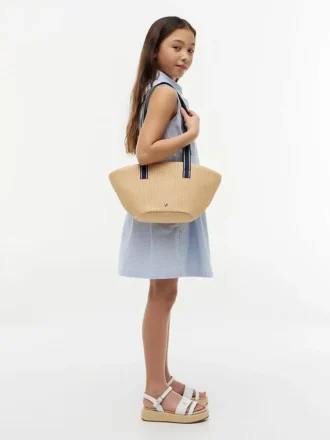 Kids’ Raffia Shoulder Bag