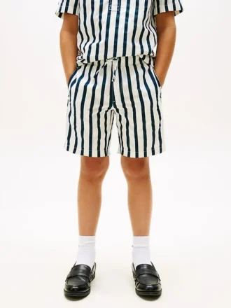 Kids’ Relaxed Striped Linen-Blend Short Kids’ Relaxed Striped Linen-Blend Short