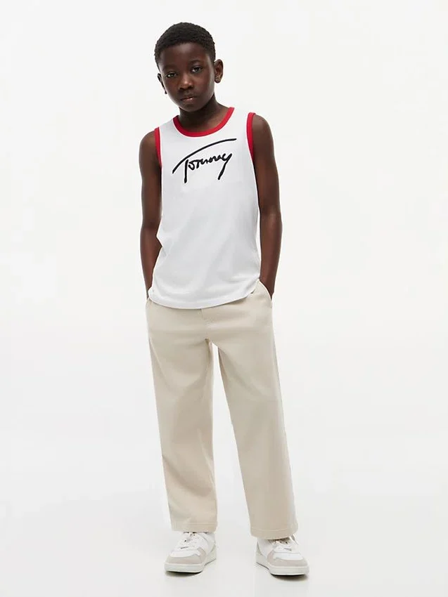 Kids’ Script Tommy Logo Tank Top Kids’ Script Tommy Logo Tank Top